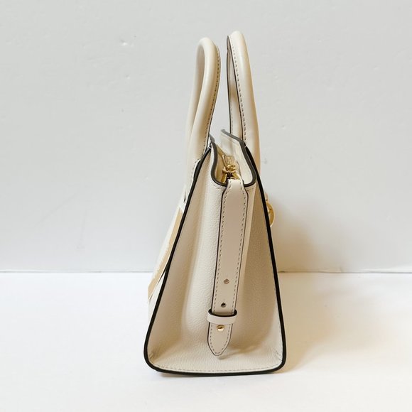 Michael Kors Avril Small Top Zip Satchel Shoulder Crossbody Bag Light Cream - Picture 4 of 11